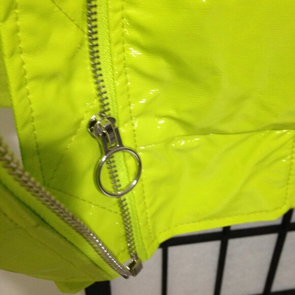 Donated| *****New lightweight jacket, neon full front zipper side pockets puffer - Picture 8 of 16